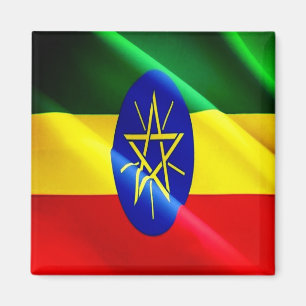 zET002 ETHIOPIA, Waving Flag, Africa, Fridge Magnet