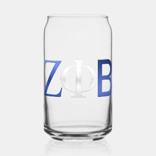 ZETA PHI BETA Divine 9 Greek Sorority Can Glass