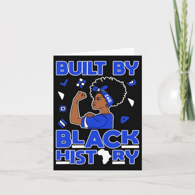 Zeta Phi Beta Sorority Black Queen Pride Melanin A Card (Front)