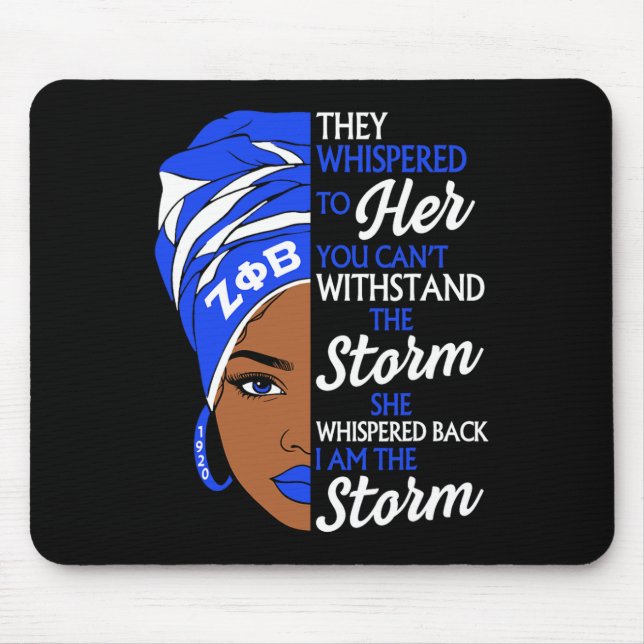 Zeta Phi Beta Sorority Black Women Pride Melanin A Mouse Mat (Front)