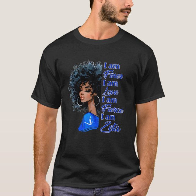 Zeta Phi Beta Sorority Sisterhood HBCU Black Girl T-Shirt (Front)