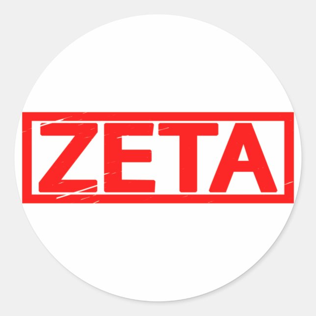 Zeta Stamp Classic Round Sticker (Front)