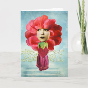 Zetti Flower Girl Collage, Birthday Card