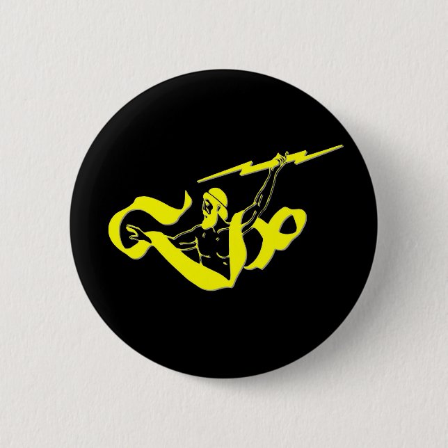 Zeus 6 Cm Round Badge (Front)