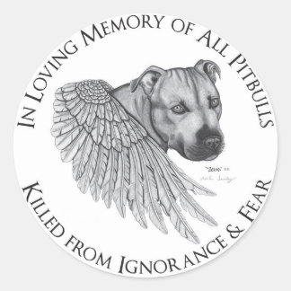 Zeus angel classic round sticker