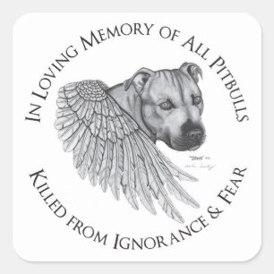 Zeus angel square sticker