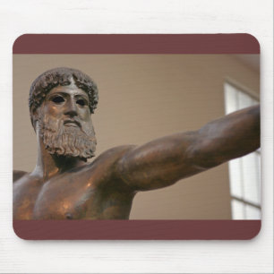 Zeus bronze statue in Athens Greece Mouse Mat