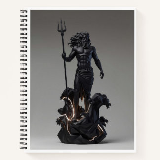 Zeus Geometric Graphite Marble Notebook