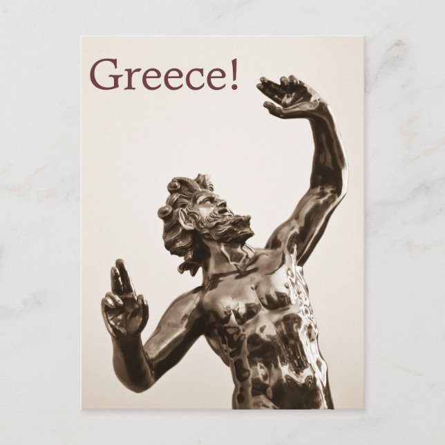 Zeus, greek god postcard (Front)