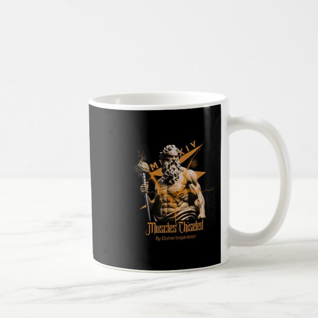 Zeus Greek Gods Thunder Mythology Gym Fitness Moti Coffee Mug (Right)