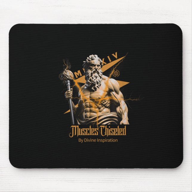 Zeus Greek Gods Thunder Mythology Gym Fitness Moti Mouse Mat (Front)