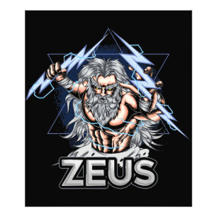 Zeus Greek Mythology Drawing Photo Print