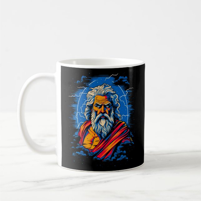 Zeus Greek Mythology God of Lightning  Coffee Mug (Left)