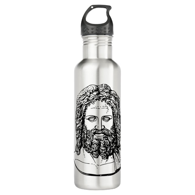 Zeus head 710 ml water bottle (Front)