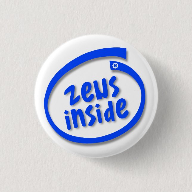 Zeus Inside 3 Cm Round Badge (Front)