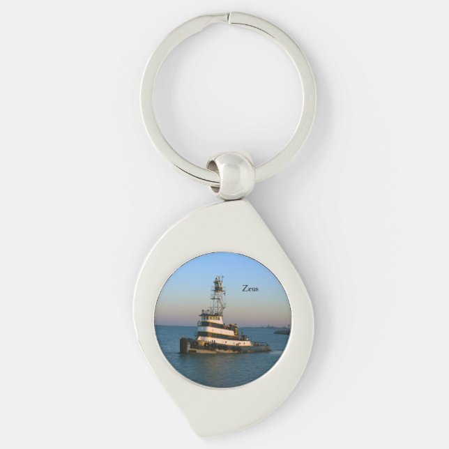 Zeus metal key chain (Front)