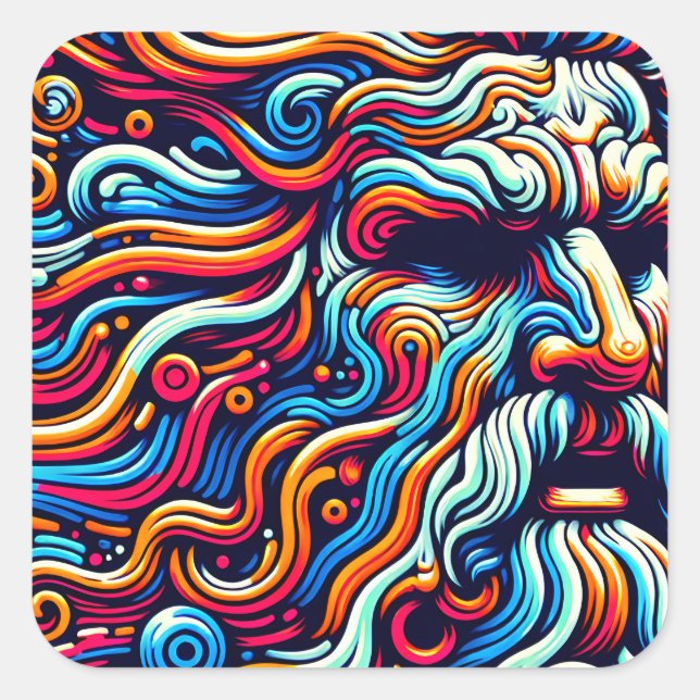 ZEUS SQUARE STICKER (Front)