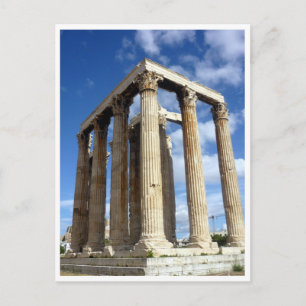 zeus temple cube postcard