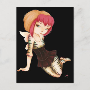 Zevra -  fantasy fairy goth art postcard