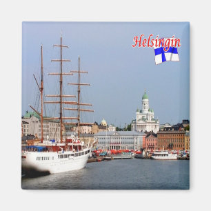 zFI008 HELSINKI panorama, Finland, Fridge Magnet