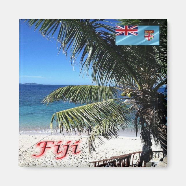 zFJ013 FIJI, MATAMANOA, Beach, Oceania, Fridge Magnet (Front)
