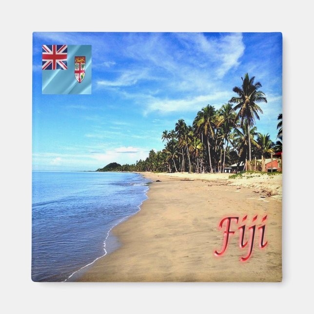 zFJ014 FIJI, Beach, Sea View, Oceania, Fridge Magnet (Front)
