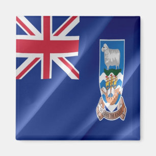 zFK002 FALKLAND Islands, Waving Flag, Fridge Magnet