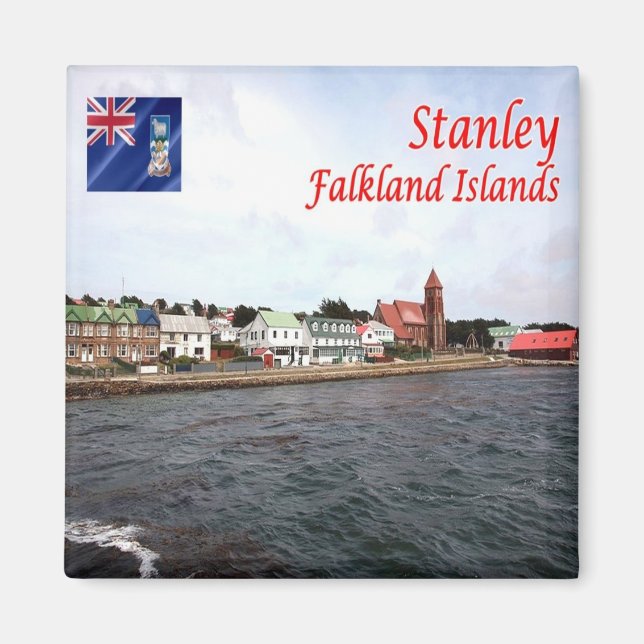 zFK008 STANLEY, Falkland Islands, America, Fridge Magnet (Front)