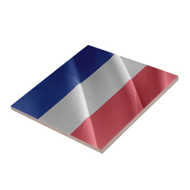 zFR002 Waving French FLAG , France, Tile (Side)