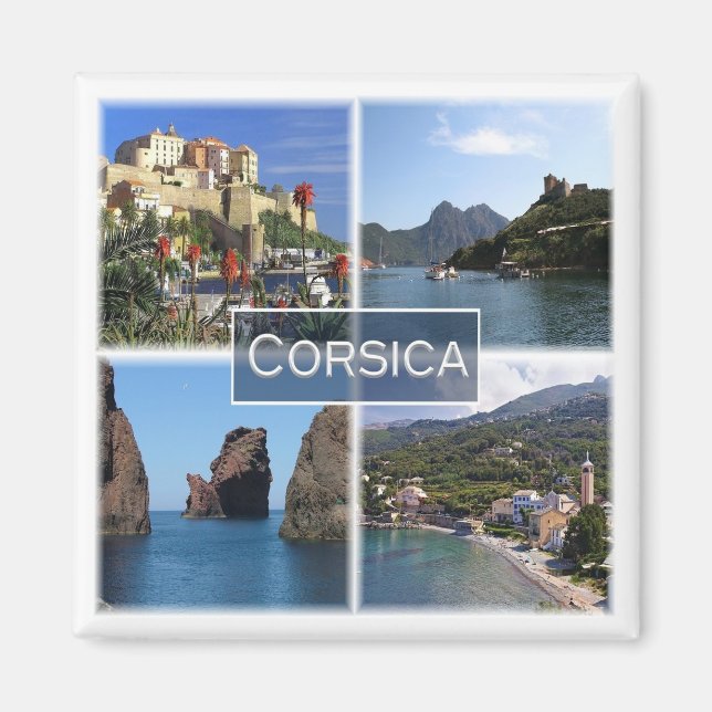 zFR005 CALVI Corse Corsica, Fridge Magnet (Front)