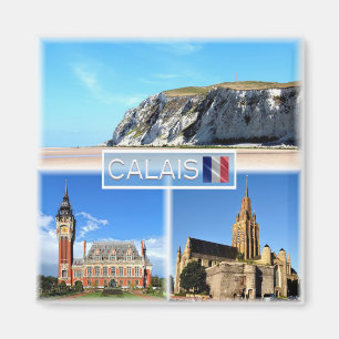 zFR022 CALAIS, Cap Blanc Nez, Fridge Magnet