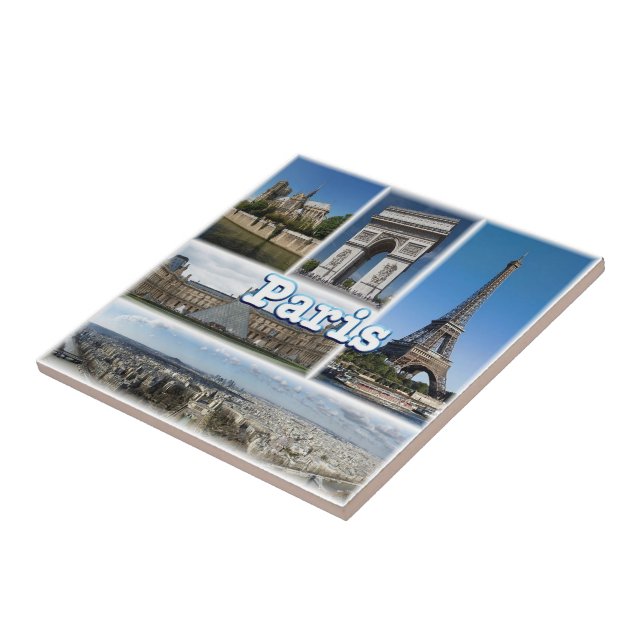 zFR032 TOUR EIFFEL and PARIS, France, Europe, Tile (Side)