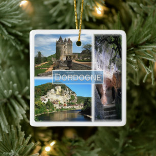 zFR033 DORDOGNE, France, Ceramic Ornament