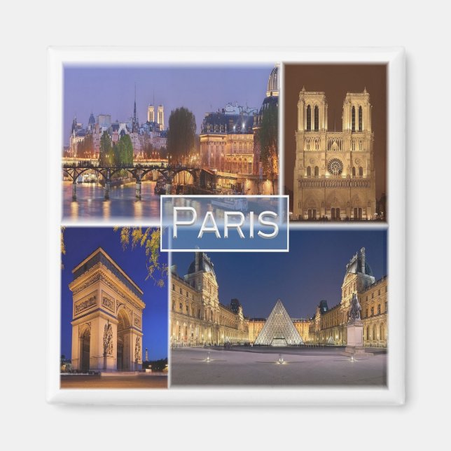 zFR034 PARIS the capital of France, Fridge Magnet (Front)