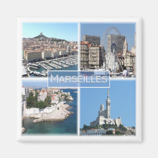 zFR035 MARSEILLES, France, Fridge Magnet (Front)