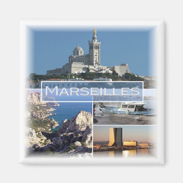 zFR037 MARSEILLES, France, Fridge Magnet (Front)