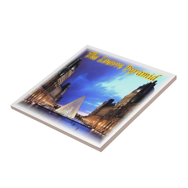 zFR046 THE LOUVRE PYRAMID, Paris, Tile (Side)