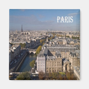 zFR054 PARIS panorama, France, Fridge Magnet