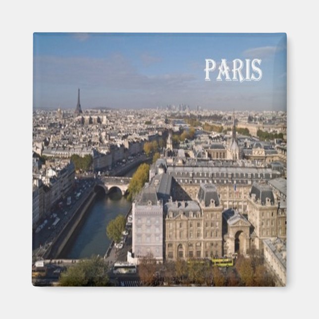 zFR054 PARIS panorama, France, Fridge Magnet (Front)