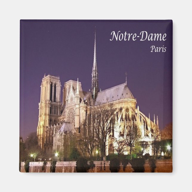 zFR055 NOTRE-DAME, Paris, France, Fridge Magnet (Front)