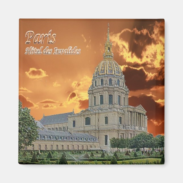 zFR058 PARIS Hôtel des Invalides, France, Fridge Magnet (Front)