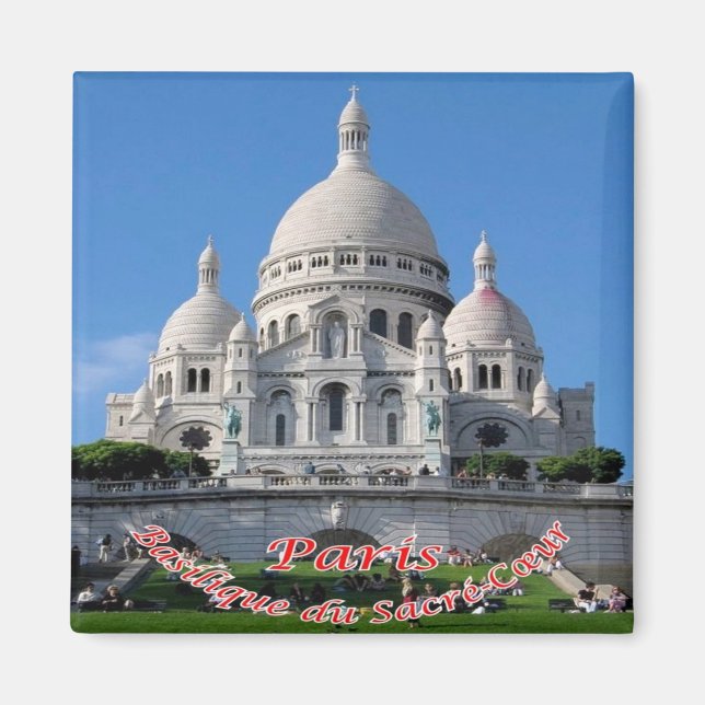 zFR062 Basilica MONTMARTRE, Paris, France, Fridge Magnet (Front)