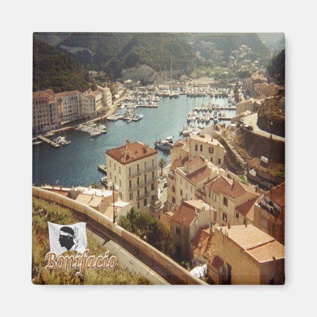 zFR123 BONIFACIO panorama, Corsica Magnet (Front)