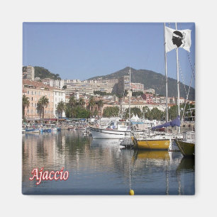 zFR129 AJACCIO harbor, Corsica, Fridge Magnet
