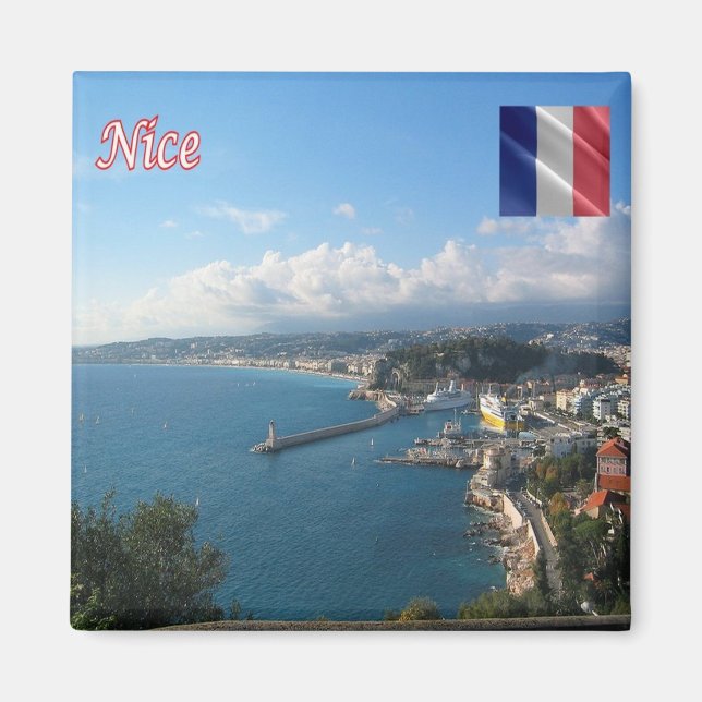 zFR134 NICE, French Riviera, Fridge Magnet (Front)
