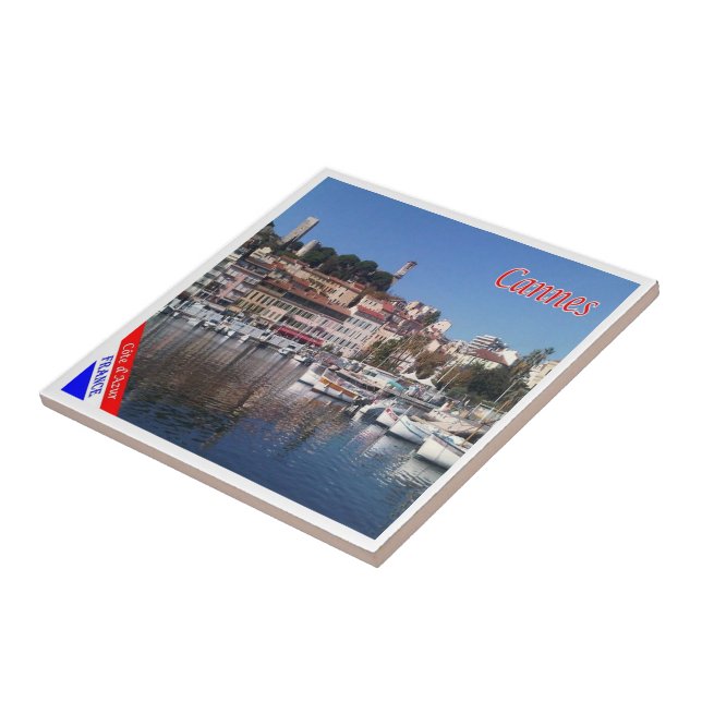 zFR151 CANNES, French Riviera, France, Tile (Side)