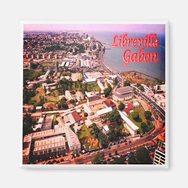 zGA006 LIBREVILLE, Gabon, Africa, Fridge Magnet (Front)