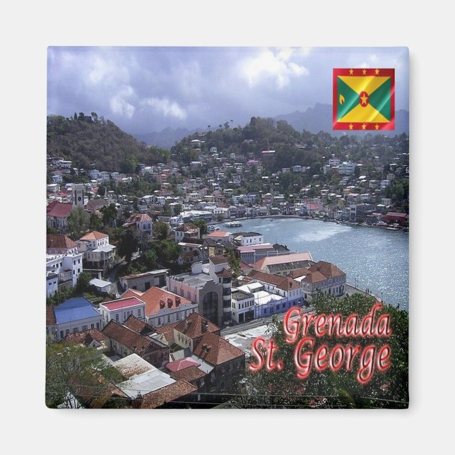 zGD005 SAINT GEORGE, Grenada, America, Fridge Magnet (Front)