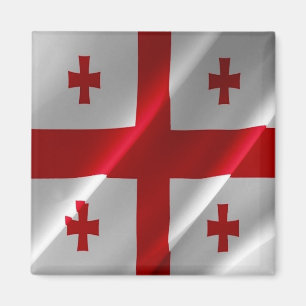 zGE002 Georgian waving FLAG Georgia, Fridge Magnet