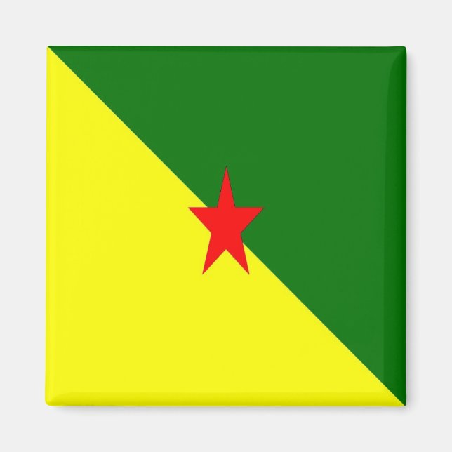 zGF001 FRENCH GUYANA, FLAG, America, Fridge Magnet (Front)